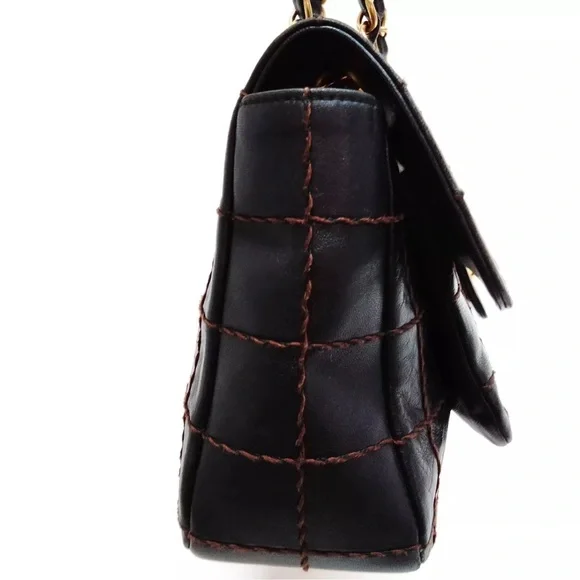 CHANEL CC Single Flap Chocolate Bar Logo Lambskin Chain Bag - Picture 6 of 13